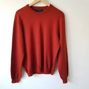 Brooks Brothers Merino Wool Red Crewneck Sweater